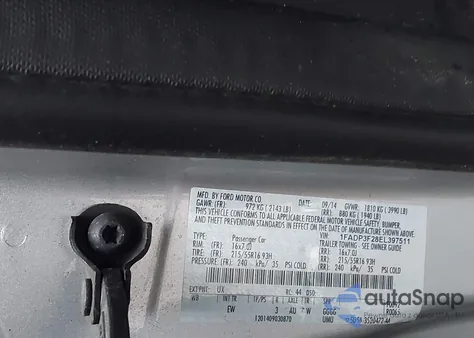 2014 Ford Focus Se из США, поврежденный, VIN 1FADP3F28EL397511